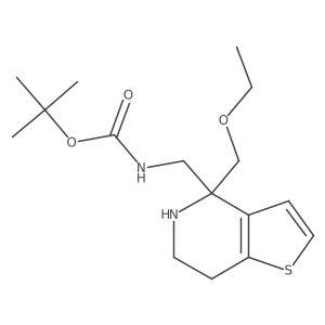 tert-butyl N-{[4-(ethoxymethyl)-4H,5H,6H,7H-thieno[3,2-c]pyridin-4-yl]methyl}carbamate结构式