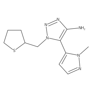 5-(1-methyl-1H-pyrazol-5-yl)-1-[(thiolan-2-yl)methyl]-1H-1,2,3-triazol-4-amine Structure