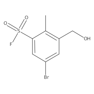 5-Bromo-3-(hydroxymethyl)-2-methylbenzene-1-sulfonyl fluoride结构式