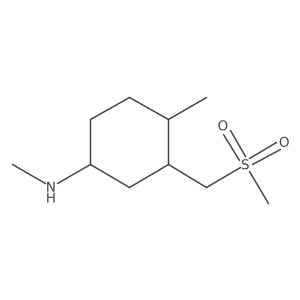 3-(methanesulfonylmethyl)-N,4-dimethylcyclohexan-1-amine结构式