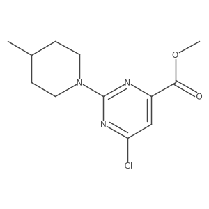 Methyl 6-chloro-2-(4-methylpiperidin-1-yl)pyrimidine-4-carboxylate Structure