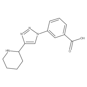 3-[4-(piperidin-2-yl)-1H-1,2,3-triazol-1-yl]benzoic acid结构式