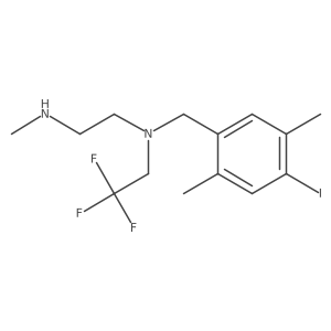 [(4-Iodo-2,5-dimethylphenyl)methyl][2-(methylamino)ethyl](2,2,2-trifluoroethyl)amine Structure