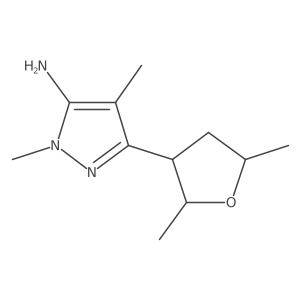 3-(2,5-dimethyloxolan-3-yl)-1,4-dimethyl-1H-pyrazol-5-amine结构式