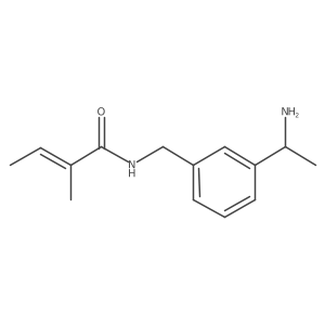 N-{[3-(1-aminoethyl)phenyl]methyl}-2-methylbut-2-enamide Structure