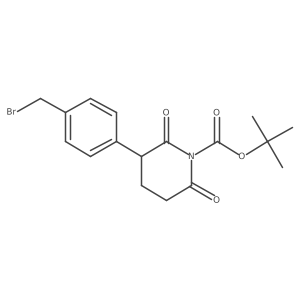 Tert-butyl 3-(4-(bromomethyl)phenyl)-2,6-dioxopiperidine-1-carboxylate Structure
