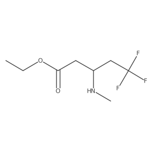Ethyl 5,5,5-trifluoro-3-(methylamino)pentanoate结构式