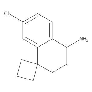 7'-chloro-3',4'-dihydro-2'H-spiro[cyclobutane-1,1'-naphthalene]-4'-amine结构式