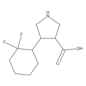 4-(2,2-Difluorocyclohexyl)pyrrolidine-3-carboxylic acid Structure