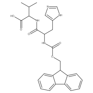 (2S)-2-[(2R)-2-({[(9H-fluoren-9-yl)methoxy]carbonyl}amino)-3-(1H-imidazol-4-yl)propanamido]-3-methylbutanoic acid结构式