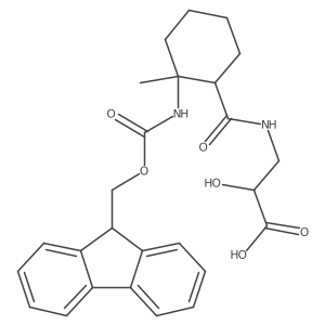 (2S)-3-{[2-({[(9H-fluoren-9-yl)methoxy]carbonyl}amino)-2-methylcyclohexyl]formamido}-2-hydroxypropanoic acid Structure