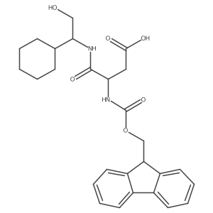 3-[(1-cyclohexyl-2-hydroxyethyl)carbamoyl]-3-({[(9H-fluoren-9-yl)methoxy]carbonyl}amino)propanoic acid结构式