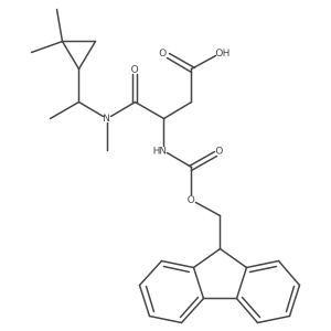 3-{[1-(2,2-dimethylcyclopropyl)ethyl](methyl)carbamoyl}-3-({[(9H-fluoren-9-yl)methoxy]carbonyl}amino)propanoic acid Structure
