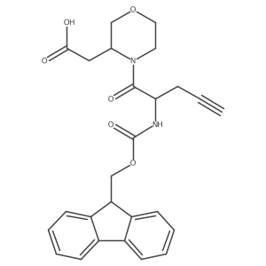 2-{4-[2-({[(9H-fluoren-9-yl)methoxy]carbonyl}amino)pent-4-ynoyl]morpholin-3-yl}acetic acid Structure