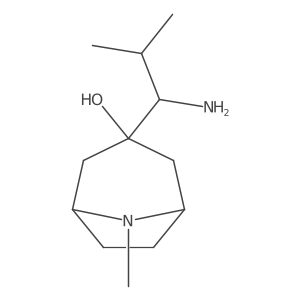 3-(1-Amino-2-methylpropyl)-8-methyl-8-azabicyclo[3.2.1]octan-3-ol结构式