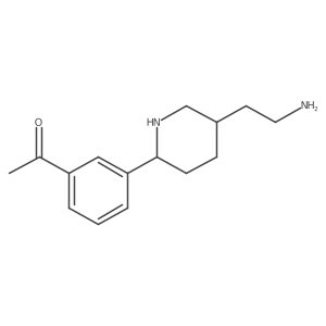 1-{3-[5-(2-Aminoethyl)piperidin-2-yl]phenyl}ethan-1-one Structure