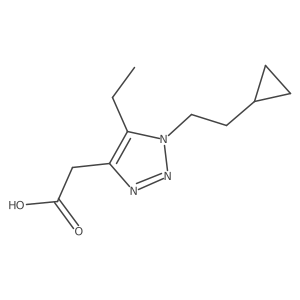 2-[1-(2-cyclopropylethyl)-5-ethyl-1H-1,2,3-triazol-4-yl]acetic acid Structure