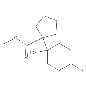 Methyl 1-(1-hydroxy-4-methylcyclohexyl)cyclopentane-1-carboxylate结构式