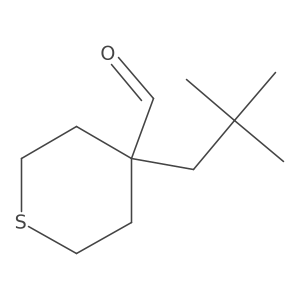 4-(2,2-Dimethylpropyl)thiane-4-carbaldehyde结构式