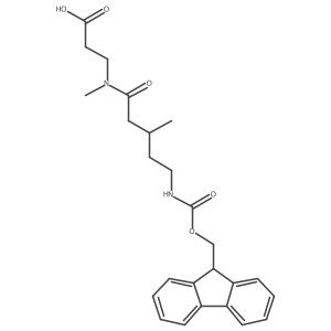 3-[5-({[(9H-fluoren-9-yl)methoxy]carbonyl}amino)-N,3-dimethylpentanamido]propanoic acid结构式