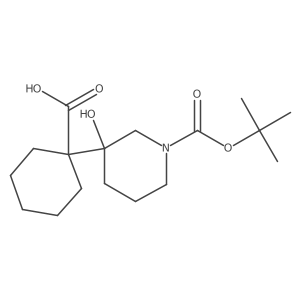 1-{1-[(Tert-butoxy)carbonyl]-3-hydroxypiperidin-3-yl}cyclohexane-1-carboxylic acid结构式