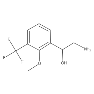 (1R)-2-amino-1-[2-methoxy-3-(trifluoromethyl)phenyl]ethan-1-ol结构式