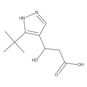 (3R)-3-(3-tert-butyl-1H-pyrazol-4-yl)-3-hydroxypropanoic acid结构式