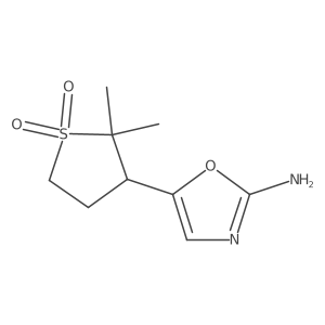3-(2-Amino-1,3-oxazol-5-yl)-2,2-dimethyl-1lambda6-thiolane-1,1-dione结构式