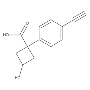 1-(4-Ethynylphenyl)-3-hydroxycyclobutane-1-carboxylic acid结构式