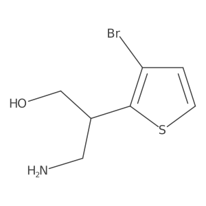 3-Amino-2-(3-bromothiophen-2-yl)propan-1-ol结构式