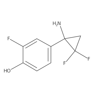 4-(1-Amino-2,2-difluorocyclopropyl)-2-fluorophenol结构式