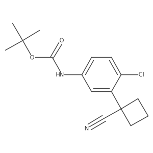 tert-butyl N-[4-chloro-3-(1-cyanocyclobutyl)phenyl]carbamate Structure