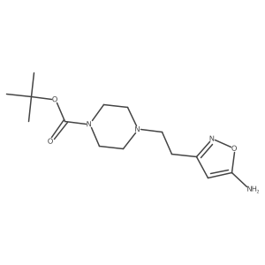 Tert-butyl 4-[2-(5-amino-1,2-oxazol-3-yl)ethyl]piperazine-1-carboxylate Structure