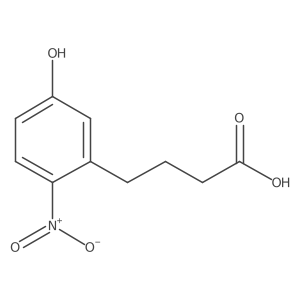 4-(5-Hydroxy-2-nitrophenyl)butanoic acid Structure