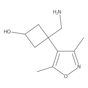 3-(Aminomethyl)-3-(dimethyl-1,2-oxazol-4-yl)cyclobutan-1-ol结构式