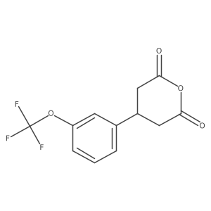 4-[3-(Trifluoromethoxy)phenyl]oxane-2,6-dione结构式