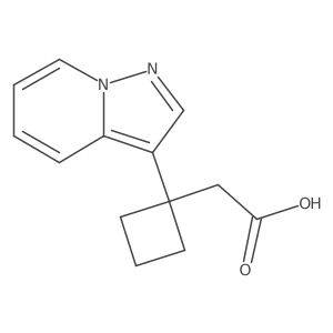 2-(1-{Pyrazolo[1,5-a]pyridin-3-yl}cyclobutyl)acetic acid Structure
