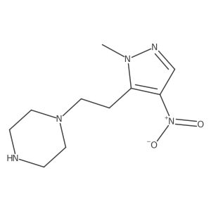 1-[2-(1-methyl-4-nitro-1H-pyrazol-5-yl)ethyl]piperazine结构式
