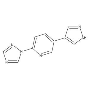 5-(1H-pyrazol-4-yl)-2-(1H-1,2,4-triazol-1-yl)pyridine结构式
