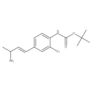 tert-butyl N-[4-(3-aminobut-1-en-1-yl)-2-chlorophenyl]carbamate结构式