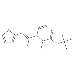 tert-butyl N-[4-(furan-2-yl)-3-methyl-1-oxobut-3-en-2-yl]-N-methylcarbamate结构式