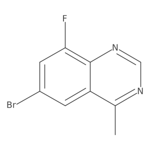 6-Bromo-8-fluoro-4-methylquinazoline结构式