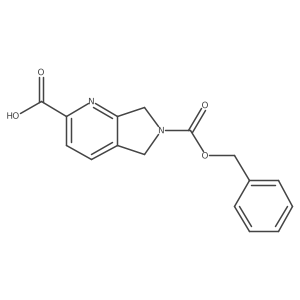 6-Phenylmethoxycarbonyl-5,7-dihydropyrrolo[3,4-b]pyridine-2-carboxylic acid Structure