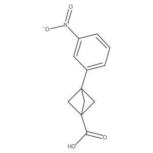 3-(3-Nitrophenyl)bicyclo[1.1.1]pentane-1-carboxylic acid结构式