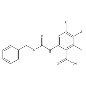 3-Bromo-2,4-difluoro-6-(phenylmethoxycarbonylamino)benzoic acid结构式