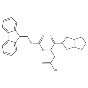 4-[(3aR,6aS)-octahydrocyclopenta[c]pyrrol-2-yl]-3-({[(9H-fluoren-9-yl)methoxy]carbonyl}amino)-4-oxobutanoic acid结构式
