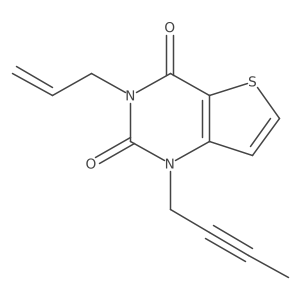 1-But-2-ynyl-3-prop-2-enylthieno[3,2-d]pyrimidine-2,4-dione结构式