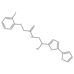 N-(2-{[2,2'-bifuran]-5-yl}-2-hydroxyethyl)-2-(2-fluorophenoxy)acetamide结构式