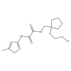 N1-((3-(2-hydroxyethoxy)tetrahydrofuran-3-yl)methyl)-N2-(5-methylisoxazol-3-yl)oxalamide结构式