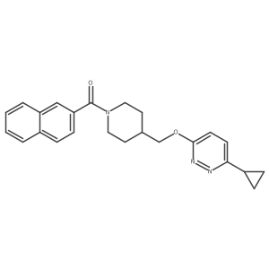 3-Cyclopropyl-6-{[1-(naphthalene-2-carbonyl)piperidin-4-yl]methoxy}pyridazine Structure